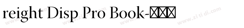reight Disp Pro Book字体转换